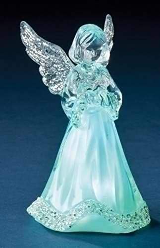 Tricolor LED Lighted Little Angel Figurine, 3 3/4 Inch