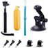 TEKCAM Action Camera Accessories Kits Bundle Compatible with Gopro Hero 11 10 9 8 7/AKASO EK7000/Brave 4/7 LE/ V50X/Dragon Touch 4k Camera Car Suction Cup Mount Floating Handle Grip Selfie Stick