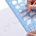 LEARNING ADVANTAGE Geometry Template - Sturdy Geometric Stencil to Draw 2D Shapes and Measure Angles - Includes Ruler plus a Number Line with Negative Values