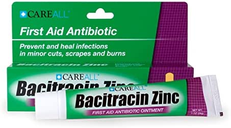 (3 Pack) CareALL 1oz Bacitracin Antibiotic Zinc Ointment. First Aid Ointment to Prevent and heal infections for Minor cuts, scrapes and Burns.