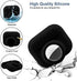 2 in 1 Protective Case for Apple AirPods Pro Air Tag Holder Combo, Soft Silicone Airpods Pro AirTag Case with 2 PCS Screen Protector, Anti-Scratch Anti-Fall Anti-Lost Shockproof Durable(Black)