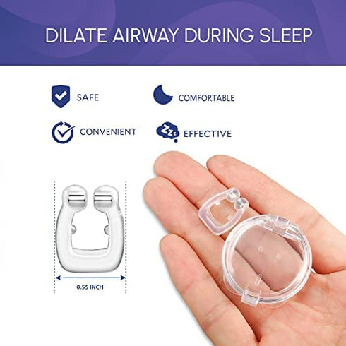 Anti Snoring Devices - Svevno Anti Snoring Nose Clip - Silicone Magnetic Snore Stopper, Provide Effective Snoring Solution - Comfortable and Effective to Stop Snoring (6 PCS), White