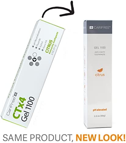 CariFree Gel 1100 (Citrus): Anti-Cavity Toothpaste | Nano Hydroxyapatite | Cavity Prevention | Freshens Breath and Moistens Mouth | Dentist Recommended for Oral Care