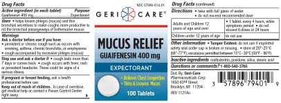 Gericare Mucus Relief-100 Tablets