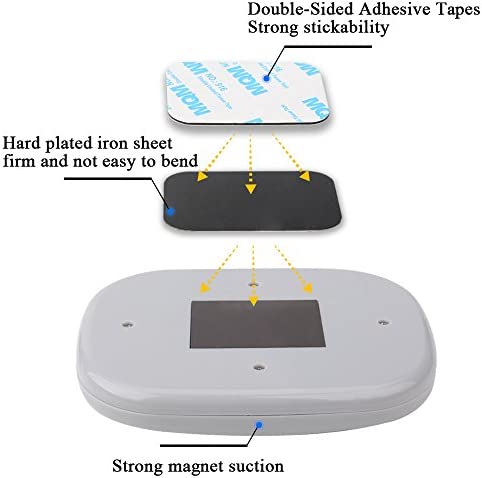KaiDengZhe Auto Car Ceiling Roof Lights Magnetic Dome Light with Universal USB Rechargeable Wireless 10 LEDs for Interior and Exterior of Car, Boat, Trailer, Motorhome,Truck (Gray Shell-Whie light)