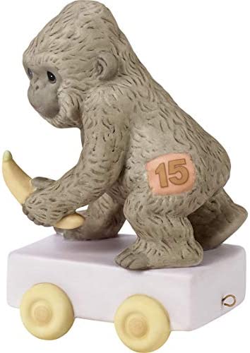 Precious Moments, It's Your Birthday Go Bananas, Birthday Train Age 15, Bisque Porcelain Figurine, 142035