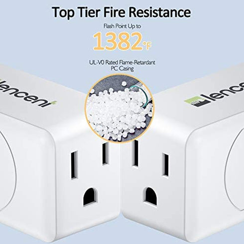 3 Prong to 2 Prong Adapter, LENCENT Plug Extender, Wall Plug Splitter with 3 AC Outlets, Travel Power Adaptor for US to Japan Japanese Philippines-Type A, Cruise Ship Approved, 1875W Max, 2 Pack