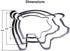 Sweet Cookie Crumbs Farm Animal Cookie Cutter, Stainless Steel (Pig 3 Pc Set)
