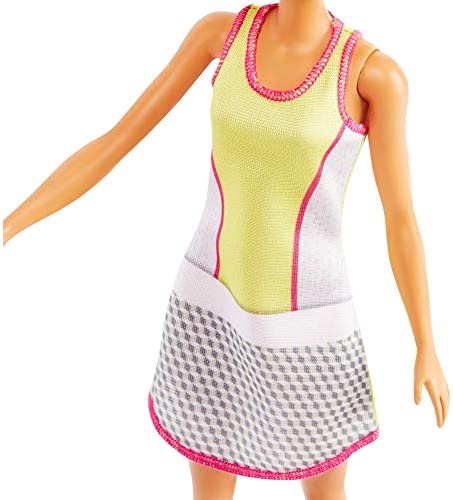 Barbie Blonde Tennis Player Doll with Tennis Outfit, Racket and Ball