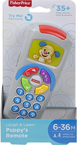 Fisher-Price Laugh & Learn Puppy's Remote Pretend Electronic Baby Toy With Music, Lights And Educational Content For Infants And Toddlers