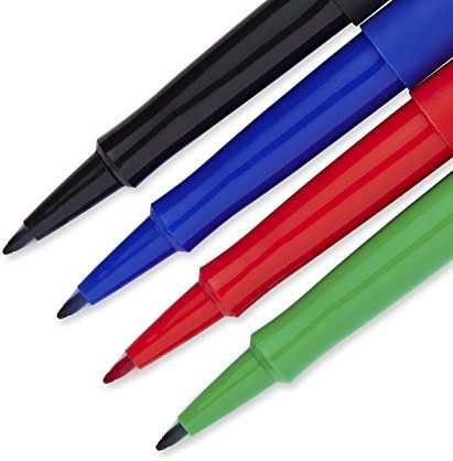 Paper Mate Flair Felt Tip Pens, Medium Point (0.7mm), Business Colors, 4 Count - 8404452PP