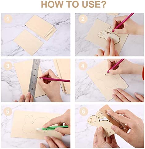 15 Pack 6”x4” Basswood Sheets for Crafts 2mm Thin Cricut Wood Sheets Cricut Basswood Plywood Sheets for Christmas Decorations Drawing Painting DIY Birthday Decor Wood (150x100x2mm)