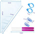 122Pieces Tipless Piping Bags - 100pcs Disposable Piping Pastry Bag for Royal Icing/Cookies Decorating - 10 Pastry Bag Ties,10 Clips &2 Scriber Needle - Best Cookie/Cake Decorating Tools (14 inch)
