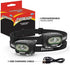 Eveready Rechargeable LED Headlamps (2-Pack), IPX4 Water Resistant Head Lights for Running, Camping, Emergency, Outdoors (USB Cable Included),Black (2-Pack),Adjustable