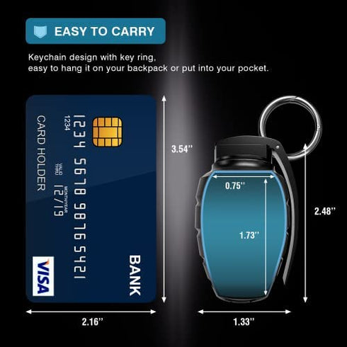 EDC Waterproof Container Keychain Pill Holder / Case / Purse, Emergency Accessory Pill Container Organizer Bottle Matches Dry Box, Cool Gadgets Gifts for Men Outdoor Survival Camping Travel