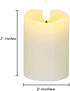 Eywamage Timer Flameless Votive Candles 2" x 3", Flickering Small LED Pillar Candles Batteries Included, Ivory Christmas Home Decor Set of 6