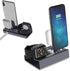Charging Station for Apple Products,3 in 1 Aluminum Charging Stand for Apple Watch iPhone Airpods iWatch Series SE 8 7 6 5 4 3 2 1 Docking Station Holder Charger Stand with Nightstand Mode- Gray