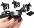 Feleph Black War Horses Set Animals Building Block Toys Ranch Farm Medieval Knight Accessories Compatible with Major Brands?5 PCS?