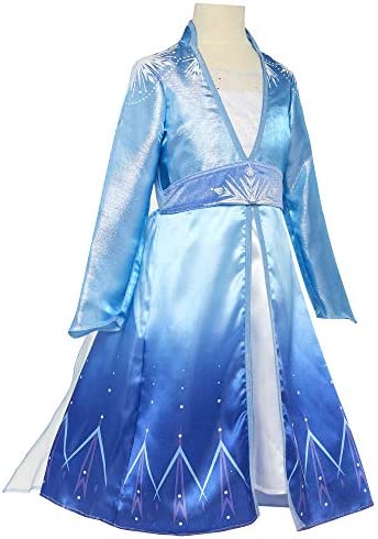 Disney Frozen 2 Elsa Dress Travel Adventure Costume Dress For Girls - Fits Sizes 4-6X, For Ages 3+