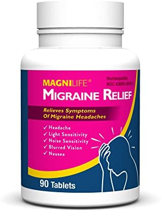 MagniLife Migraine Relief, Fact-Acting, Relieve Throbbing, Pulsating, Stabbing Headache, Ease Nausea, Light & Noise Sensitivity, and Blurred Vision - 90 Tablets