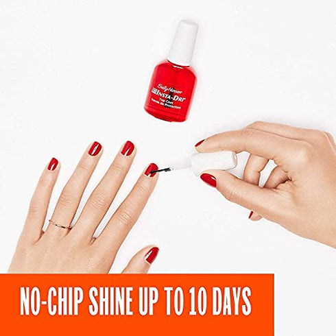 Sally Hansen Insta-Dri Anti-Chip Top Coat 45117 Clear, 0.45 Fl Ounce (Pack of 1)
