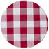 Burgundy Red & White Cotton Buffalo Check Round Placemat, Set of 4, 15 Inch eco-Friendly Fabric Handcrafted Machine Washable Indoor & Outdoor Tablemat