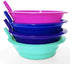 Klickpick Home Cereal Bowls with Straws and Kids Straw Cups - Set of 4 Bowls with Straws for Kids, and 4 Straw Cups for Kids BPA Free Dishwasher Safe Great for Kids and Toddlers