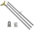 Flags Importer POL-ALUMEAGLE6 Flag Pole, 6ft, Silver
