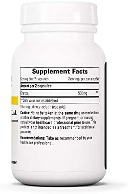 Integrative Therapeutics Activated Charcoal - Gluten Free - Dairy Free - 100 Capsules