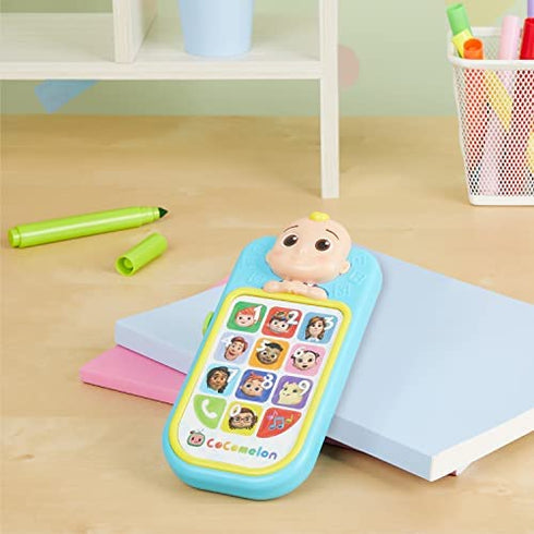 CoComelon JJ’s First Learning Toy Phone for Kids with Lights, Sounds, Music to Introduce Feelings, Letters, Numbers, Colors, Shapes, and Weather to Children, by Just Play