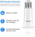 DiCUNO E26 Socket Extender, E26 to E26 Standard Medium Base, 6.5CM/2.56 Inch Extension Socket Adapter, Max 200W Light Bulb Extender 2 Pcs