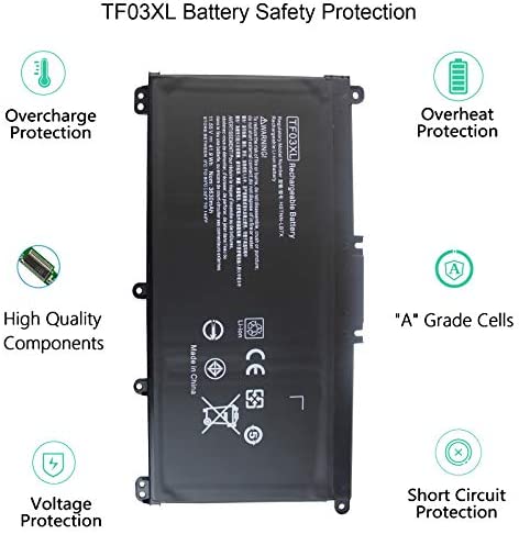 TF03XL TF03041XL Laptop Battery Compatible with HP Pavilion 15-CC023CL 15-CC050WM 15-CC563ST 17-AR050WM 15-CC 15-CD 14-BF 14-BK 14-BP Series 920046-421 920046-121 HSTNN-LB7X HSTNN-IB7Y HSTNN-LB7J