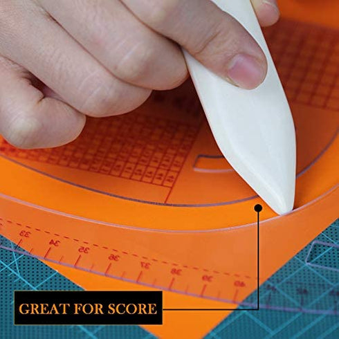 Ecohu Bone Folder & Creaser Tool - 2PCS - Scoring, Folding for Origami, Paper Crafts, Bookbinding, Leather Crafts and Card Making & Folding Paper