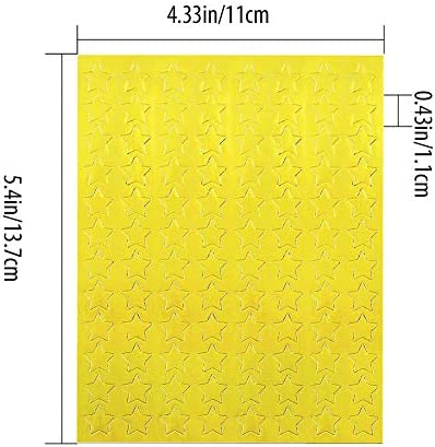 3840 PCS Foil Stars Stickers 0.43'' Shiny Sparkle Stars Stickers Reward Star Stickers Gold for School,DIY,Office and Home