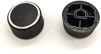 Kerman 2 PC Rear Radio Audio Volume Control Knob Dial Tuner for 07-13 Chevy Tahoe Chevrolet Silverado GMC Acadia Sierra Denali Yukon GM 22912547 Radio Repair Kit Replacement Button.