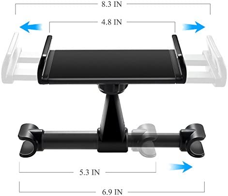 FYOUNG Car Headrest Mount Compatible with Switch/ Swith OLED Model 2021, Adjustable Car Holder Compatible with Switch/iPhone/iPad and Other Devices (4"-11")-Black