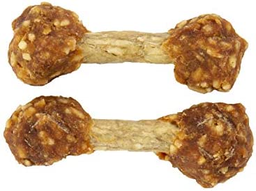 Good ’n’ Fun Chicken Flavored Dumbbells 4 Ounces, Rawhide Snacks for Small Dogs