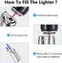 Torch Lighter, Butane Refillable Triple Jet Flame Adjustable Windproof Lighter with Puncher, Cigar Cutter and Lighter Set, Gifts for Men- Butane Gas Not Included