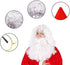 BigOtters Santa Costume Accessory, 4pcs Christmas Set with Glasses, Xmas Hat, Deluxe Long White Santa Claus Beard and Wig for Men Women Cosplay Dress up Props