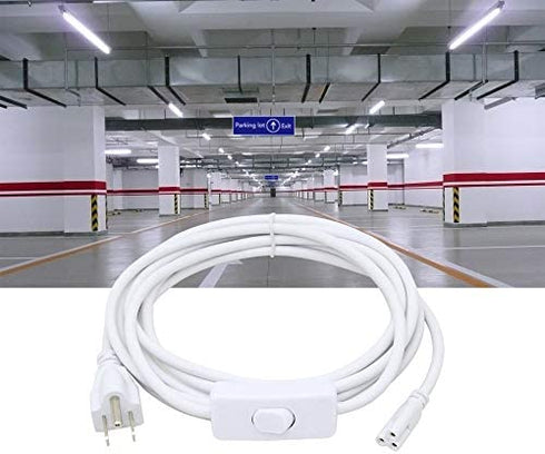 SinLoon 11FT US Plug Power Cords with On/Off Switch 3-Core LED Integrated Lights Connector Power Cable for LED T5 T8 Light Tube Integrated LED Light Fixture Extension Cable (3.4m US SW)