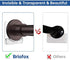 BRIOFOX Adhesive Shower Curtain Rod Holder | No Drilling | Invisible Wall Mount Holder | Transparent Rod Retainer, 2 Pack(Rod Not Included)