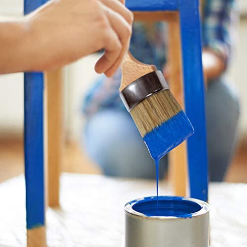 Chalked Paint Brush & Wax Brush 2.5" for Furniture Wood & Stencils - Compatible with Rustoleum, Annie Sloan, & Waverly Chalk Paint for Furniture & Compatible with Annie Sloan Dark & Light Furniture