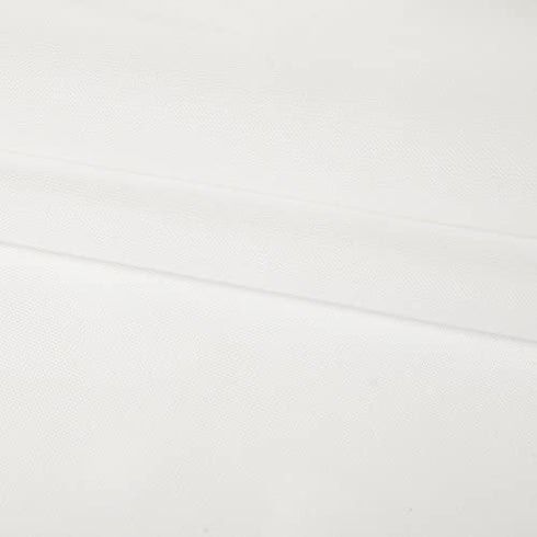 Aquazolax Transparent Sheer French Door Curtain Panel for Window Elegant Solid Voile Rod Pocket Curtain Panel for Glass Door - Set of 2, 54W x 40L, White
