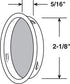 Prime-Line N 6699 Closet Door Pull Handle, 2-1/8 inch Round, Brass Plated (2-pack)