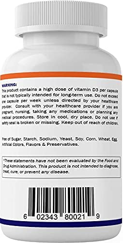 2 Pack - Vitamatic Vitamin D3 50,000 IU (as Cholecalciferol), Once Weekly Dose, 1250 mcg, 60 Veggie Capsules 1 Year Supply, Progressive Formula Helping Vitamin D Deficiencies (Total 120 Veg Capsules)