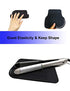 Heat Resistant Glove with Heat Resistant Mat for Curling Iron, Hair Straightener, Flat Irons, Silicone Bump Glove, 9” x 6.5” Food Grade Silicone Mat, Black