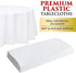 4 White Round Plastic Tablecloth - 84" Plastic Table Cloth | Disposable Tablecloths | White Tablecloths | Plastic Table Cover | Paper Tablecloths for BBQ, Party, Fine Dining, Wedding, Outdoor
