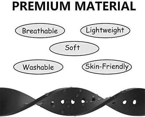 Yeejok Fossil 18mm Bands Silicone Compatible for Fossil Women's Gen 6/5E 42mm /Gen 4 Q Venture HR / Gen 3 Venture Smartwatch, Replacement Quick Released Sport Watch Strap