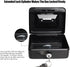 Small Cash Box with Lock and Slot - Jssmst Metal Coin Bank Piggy Bank for Adults and Kids, Black(SMCB0301N)