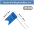 Yetaha 100PCS Travel Map Pins, Flag Push Tacks Assorted Plastic Drawing Pins for Cork Board World Map Picture Hanging Home School Office (Blue)